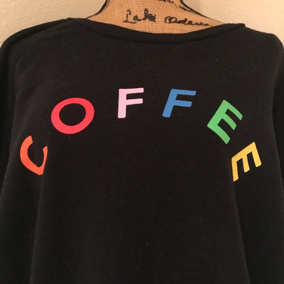 Fifth Sun Women's Coffee Graphic Black Long Sleeve Top-XL - Picture 2 of 14